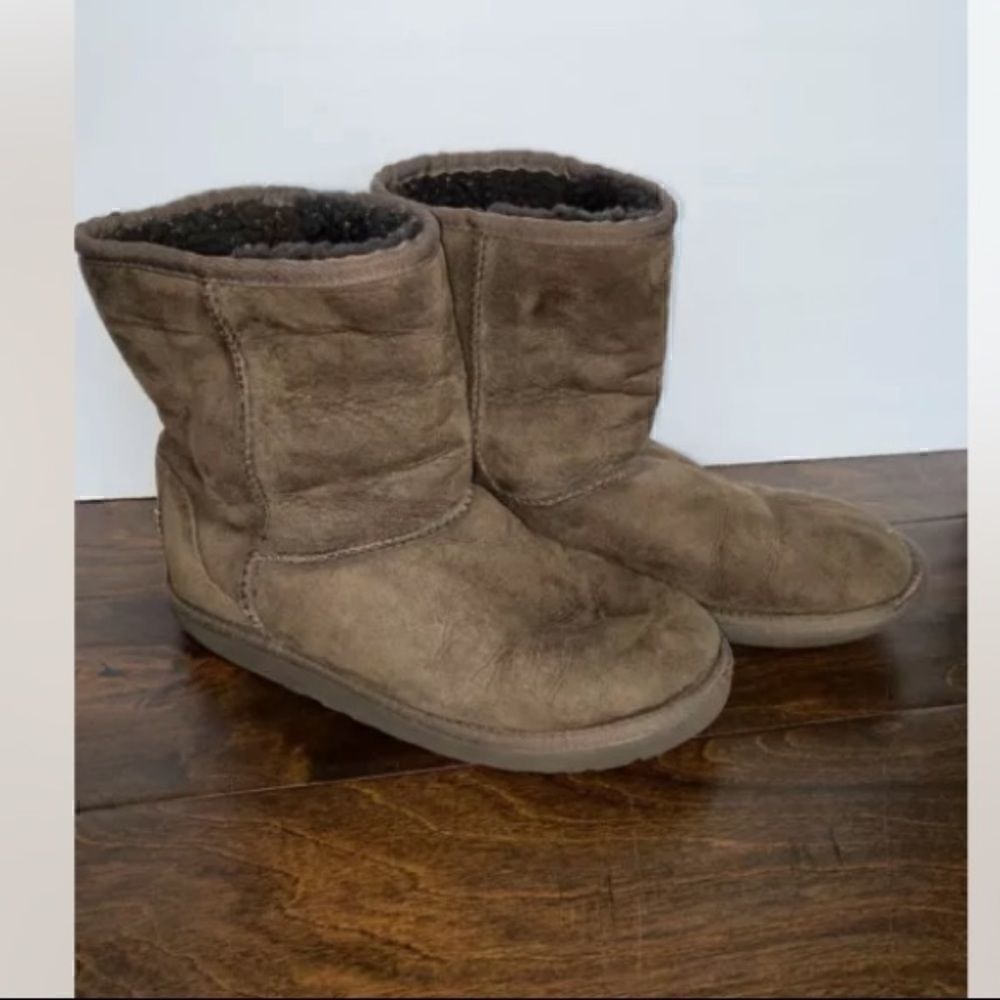 UGG Classic Boots #5251 BROWN SUEDE SHEEPSKINLINED
